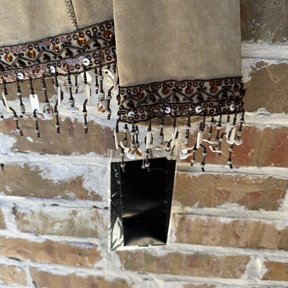 VTG Pamela McCoy‎ Western Jacket Leather Women's Brown Embellished Size S NWT - Picture 9 of 13